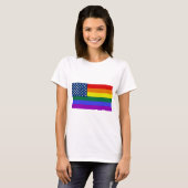 USA Rainbow Pride T-Shirt (Vorne ganz)