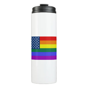 USA Rainbow Pride Thermosbecher