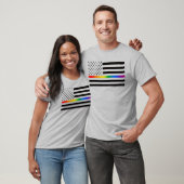 USA Rainbow Pride Thin Line T-Shirt (Unisex)