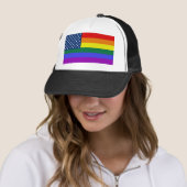 USA Rainbow Pride Truckerkappe (Beispiel)