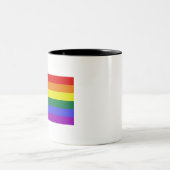 USA Rainbow Pride Zweifarbige Tasse (Mittel)