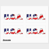 USA RECHTECKIGER AUFKLEBER (Blatt)