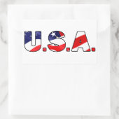 USA RECHTECKIGER AUFKLEBER (Tasche)