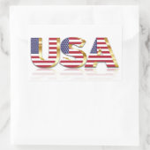 USA RECHTECKIGER AUFKLEBER (Tasche)