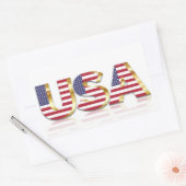 USA RECHTECKIGER AUFKLEBER (Umschlag)