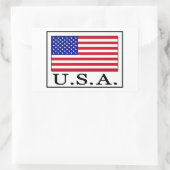 USA RECHTECKIGER AUFKLEBER (Tasche)