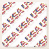 USA RECHTECKIGER PAPPUNTERSETZER (Vorderseite)