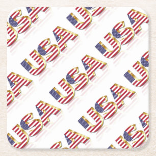 USA RECHTECKIGER PAPPUNTERSETZER