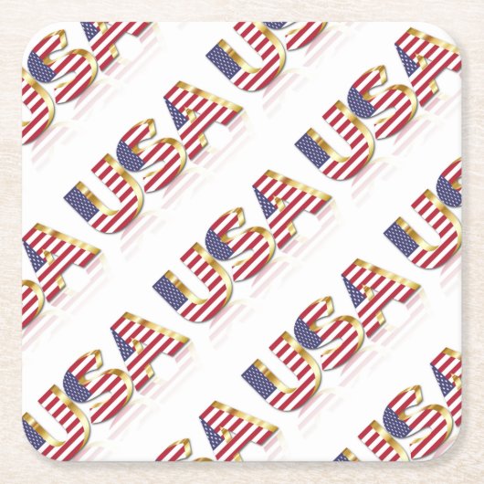 USA RECHTECKIGER PAPPUNTERSETZER (Vorderseite)