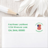 USA Red Hair Angel Christmas Flag Personalisiert (Insitu)