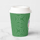 USA Red Haired Angel Christmas Flag Personalisiert Pappbecher (Rechts)