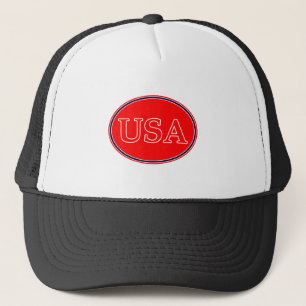 USA Red White and Blue 3 MUSEUM Zazzle Geschenke Truckerkappe