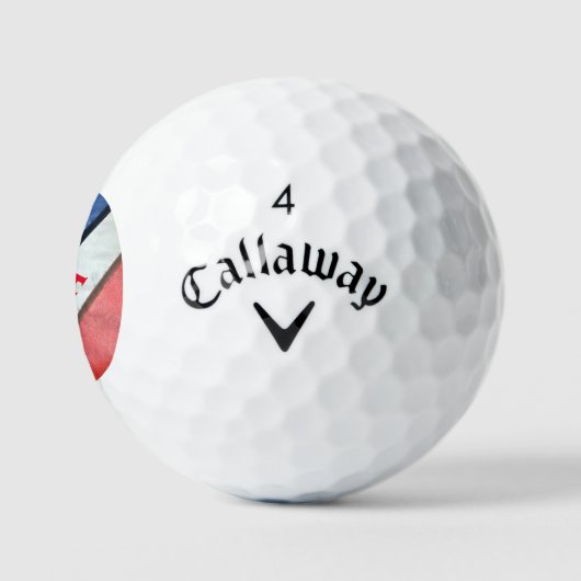 USA Red White and Blue American Flag Golfball (Logo)