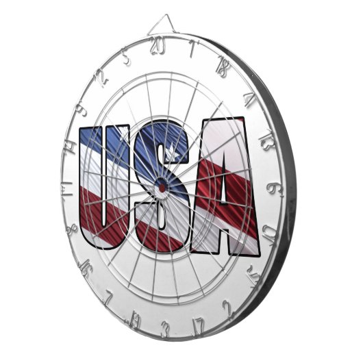 USA - Red White and Blue American Patriotic Flag Dartscheibe (Vorderseite rechts)