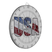 USA - Red White and Blue American Patriotic Flag Dartscheibe (Vorderseite Links)