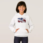 USA - Red White and Blue American Patriotic Flag Hoodie (Vorne ganz)