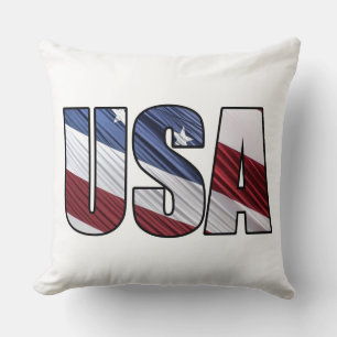USA - Red White and Blue American Patriotic Flag Kissen