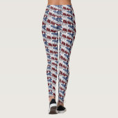 USA - Red White and Blue American Patriotic Flag Leggings (Rückseite)