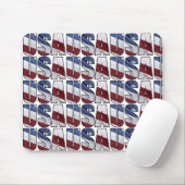 USA - Red White and Blue American Patriotic Flag Mousepad (Mit Mouse)