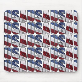 USA - Red White and Blue American Patriotic Flag Mousepad