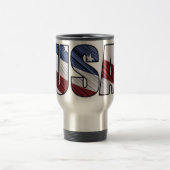 USA - Red White and Blue American Patriotic Flag Reisebecher (Mittel)