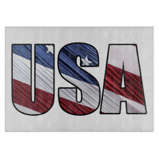 USA - Red White and Blue American Patriotic Flag Schneidebrett
