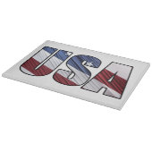 USA - Red White and Blue American Patriotic Flag Schneidebrett (Ecke)