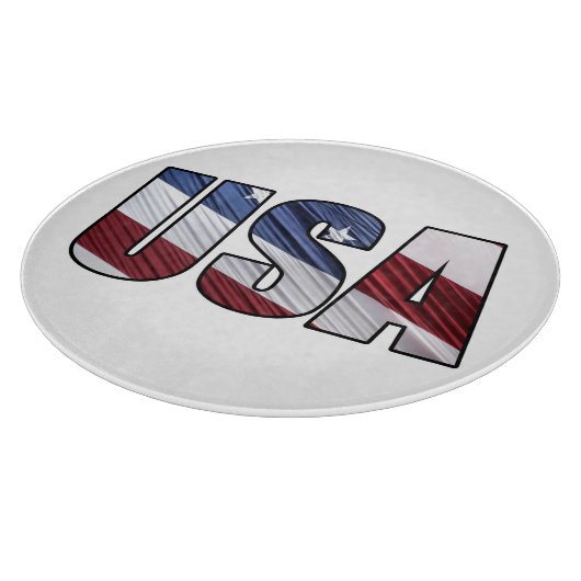 USA - Red White and Blue American Patriotic Flag Schneidebrett (Ecke)