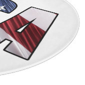 USA - Red White and Blue American Patriotic Flag Schneidebrett (Ecke)