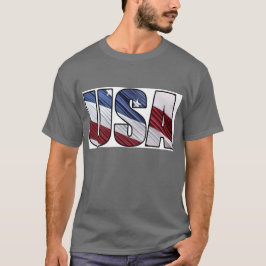 USA - Red White and Blue American Patriotic Flag T-Shirt