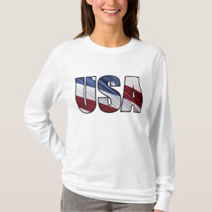 USA - Red White and Blue American Patriotic Flag T-Shirt