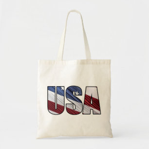USA - Red White and Blue American Patriotic Flag Tragetasche