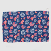 USA Red White and Blue Fireworks | Urlaub Golfhandtuch (Horizontal)