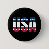 USA Red White and Blue mit Stars Button (Vorderseite)