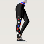 USA - Red White and Blue Stars (Ihr Name) Leggings (Rechts)