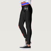 USA - Red White and Blue Stars (Ihr Name) Leggings (Links)