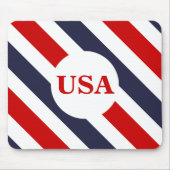 USA Red White and Blue Strip Mouse Pad Mousepad (Vorne)