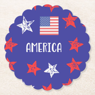 USA Red White and Blue Untersetzer