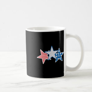 USA Red White Blue American Flag U.s.a Stars Strip Kaffeetasse