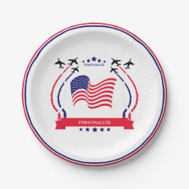 USA Red White & Blue Any Occasion Party Supplies Pappteller