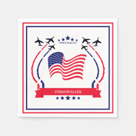 USA Red White & Blue Any Occasion Party Supplies Serviette