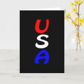 USA Red, White & Blue Card Karte (Gelbe Blume)