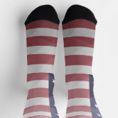 USA Red White Blue Geometric Mesh Pattern Socken (Oben)