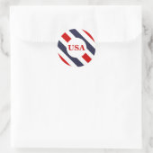 USA Red White Blue Round Stickers (Tasche)