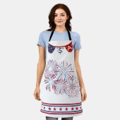 USA Red, White, Blue Schürze (Getragen)