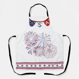 USA Red, White, Blue Schürze