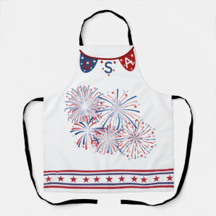 USA Red, White, Blue Schürze