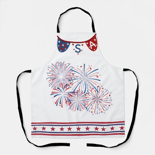 USA Red, White, Blue Schürze (Vorderseite)