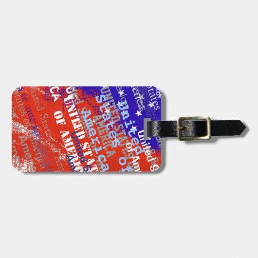 USA Reise Gepäckanhänger (Vorderseite horizontal)