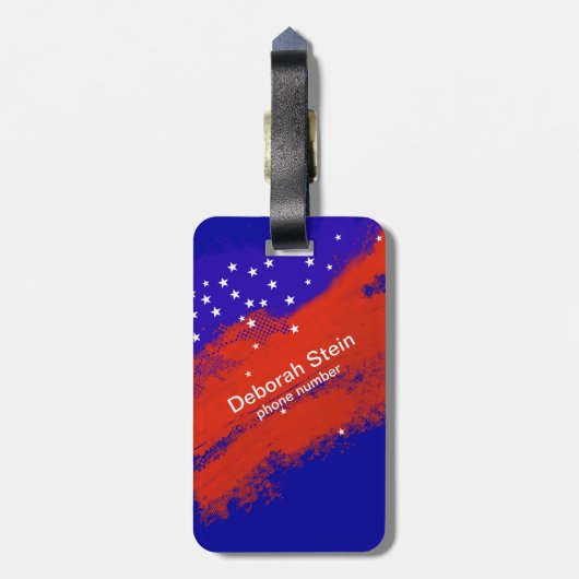 USA Reise Gepäckanhänger (Rückseite vertikal)